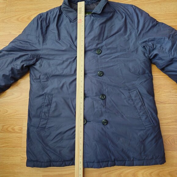 Eddie Bauer goose down button up jacket Spring Jacket Navy Blue mens Medium - Picture 11 of 16